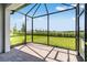 Relaxing screened porch offering ample space for outdoor seating and views of the lush backyard at 26936 Lark Ct, Punta Gorda, FL 33955