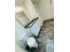 Bathroom featuring a modern vanity, stylish mirror, and wood-look tile flooring at 7076 Nichols St, Englewood, FL 34224