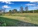 Manicured lawn and garden, hedges and trees under a blue sky with clouds at 13303 Swiftwater Way, Lakewood Ranch, FL 34211