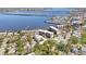 Stunning aerial view showcasing the building's waterfront location and nearby marina at 210 N 17Th W St # 12, Bradenton, FL 34205