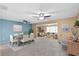 Open concept living and dining areas offering versatile layout options with neutral tones at 6205 Green View Dr # 129, Sarasota, FL 34231