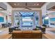 Open-concept living space showcasing modern decor, high ceilings, and a seamless indoor-outdoor flow at 14733 Como Cir, Lakewood Ranch, FL 34202