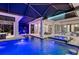 Beautiful pool with fountain features, perfect for entertaining guests or relaxing on a hot day at 14733 Como Cir, Lakewood Ranch, FL 34202