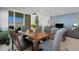 Cozy dining room with a view of the sliding glass doors to the backyard and living area at 1901 Everson St, Bradenton, FL 34208