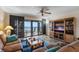 Relax in this comfortable living room with ocean view and stylish decor at 900 Gulf Blvd # 805, Indian Rocks Beach, FL 33785