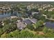 An aerial view of the property features a pond, landscaping, and community at 13811 Nighthawk Ter, Lakewood Ranch, FL 34202
