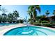 Relaxing pool and jacuzzi area surrounded by palm trees and manicured greenery at 3500 El Conquistador Pkwy # 336, Bradenton, FL 34210