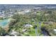 An aerial view shows the location of this property in a desirable and lush area at 3651 Walden Pond Dr, Sarasota, FL 34240