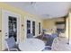 Outdoor dining area with a built-in barbecue grill at 5684 Duval St, Bradenton, FL 34203