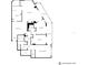Detailed floor plan highlighting the layout of the rooms including the kitchen, living room, bedrooms, and bathrooms at 25188 Marion Ave # E208, Punta Gorda, FL 33950