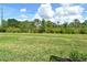 Spacious backyard with lush green grass and mature trees provides a serene and private setting at 309 Potenza Loop, Nokomis, FL 34275