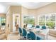 Bright dining room with pool view and stylish decor, perfect for entertaining at 4245 Corso Venetia Blvd, Venice, FL 34293