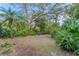 Backyard with a water feature and a park bench surrounded by mature trees at 6612 Saint James Xing, University Park, FL 34201