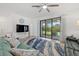 Bright living room with sliding glass doors to the patio and stylish furnishings at 2081 Gardenia Ave, Port Charlotte, FL 33953