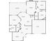 Detailed floor plan showcasing the layout of the home, including the screened patio, bedrooms, and garage at 2377 Burton Ln, Sarasota, FL 34239