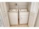 Convenient laundry room with washer and dryer inside closet at 3823 Parkridge Cir # 1-101, Sarasota, FL 34243