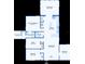 Detailed floor plan showcasing the layout of the home, including the kitchen, bedrooms, and living spaces at 408 Bryn Mawr Is, Bradenton, FL 34207
