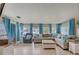 Bright living room with water views, comfortable seating, tile floors, and large windows, creating a relaxing atmosphere at 408 Bryn Mawr Is, Bradenton, FL 34207