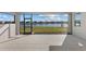 Enjoy outdoor living on the patio with a stunning lake view at 8071 Slipway Dr, Sarasota, FL 34240