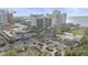 Lovely aerial view of a waterfront city with lush green spaces and recreational areas at 888 Blvd Of The Arts # 1008, Sarasota, FL 34236
