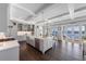 Elegant kitchen with a large island, modern appliances, and scenic water views at 624 N Point Dr, Holmes Beach, FL 34217