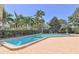 Community pool surrounded by lush trees, shrubbery and landscaping offering a tranquil outdoor space at 435 S Gulfstream Ave # 804, Sarasota, FL 34236