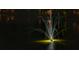 Pond at night with illuminated fountain at 8271 Redonda Loop, Lakewood Ranch, FL 34202