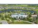 Aerial view of the community center showcasing its lush landscaping and amenities at 11419 Gallatin Trl, Parrish, FL 34219