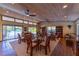 Inviting meeting room with multiple tables, chairs, and plenty of natural light, ideal for social gatherings at 3810 75Th W St # 123, Bradenton, FL 34209