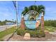 Charming Dunedin Causeway sign welcomes residents and visitors to this waterfront community at 625 Duchess Blvd, Dunedin, FL 34698
