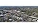 Expansive aerial shot showcasing the property nestled among lush greenery and mature trees in a vibrant neighborhood at 2900 Woodpine Ct, Sarasota, FL 34231
