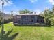 Screened in patio overlooks a pristine pool and lush yard, offering privacy and stunning outdoor living at 4620 Riverview Blvd, Bradenton, FL 34209