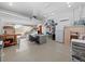 Spacious and organized garage with ample storage, workspace, and natural light at 8284 Barton Farms Blvd, Sarasota, FL 34240