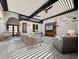 Covered patio featuring stylish outdoor furniture, a mounted TV, and ceiling fans for comfortable living at 2065 Harbour Links Dr # 5, Longboat Key, FL 34228