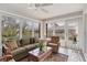 Bright Florida room with cozy furniture and views of the lush surroundings at 3522 57Th Avenue W Cir, Bradenton, FL 34210