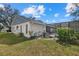 Lush backyard features a screened-in pool, patio, and mature landscaping at 5008 30Th Street E Ct, Bradenton, FL 34203