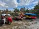 Community kayak storage rack features organized spaces for residents at 5040 Lake Overlook Ave, Bradenton, FL 34208