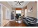 Home office with hardwood floors, natural light, and French doors at 5040 Lake Overlook Ave, Bradenton, FL 34208