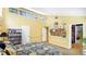 Bright main bedroom features vaulted ceilings, built-in shelves and a peek into the walk-in closet at 5135 Riverwood Ave, Sarasota, FL 34231