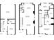 Detailed floor plan showcasing the layout of the home across three floors at 2505 Boone Ct, Sarasota, FL 34237