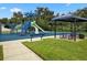 Community playground featuring play structures, swings, and a shaded picnic area for outdoor enjoyment at 4110 Noble Pl, Parrish, FL 34219