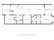 Floor plan illustrating layout and dimensions of the house, including bedroom and living areas at 5710 Palmer Cir # 105, Bradenton, FL 34211