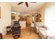 Open concept living room seamlessly flows into the kitchen, ideal for entertaining at 7113 91St E St, Palmetto, FL 34221