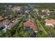 Gorgeous aerial shot of a luxurious home with a pool in a lush, tropical community at 19424 Ganton Ave, Lakewood Ranch, FL 34202