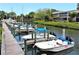 Pelican Cove boat docks with canal view, boat slips, and well-maintained grounds at 1531 Clower Creek Dr # Ha245, Sarasota, FL 34231