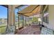 Relaxing outdoor space with views of the lake, comfortable seating and pavers, perfect for entertaining guests at 17026 Loudon Pl, Bradenton, FL 34202