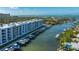 Beautiful waterfront condo complex with private boat docks and stunning water views at 1709 N Tamiami Trl # 408, Sarasota, FL 34234