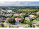 Aerial view of a residential community with well-maintained homes, mature trees, and scenic streets at 4705 Sweetmeadow Cir, Sarasota, FL 34238