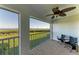 Screened balcony featuring water view provides the perfect spot for outdoor seating and relaxation at 1153 Edgewater Cir, Bradenton, FL 34209