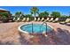 Community hot tub with many lounge chairs at 13214 Treviso Dr, Bradenton, FL 34211